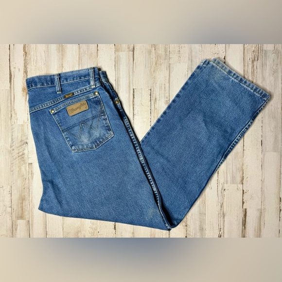 Wrangler Other - Wrangler George Strait Jeans Mens 38x30 Cowboy Cut Dark Wash Work 13MGSHD